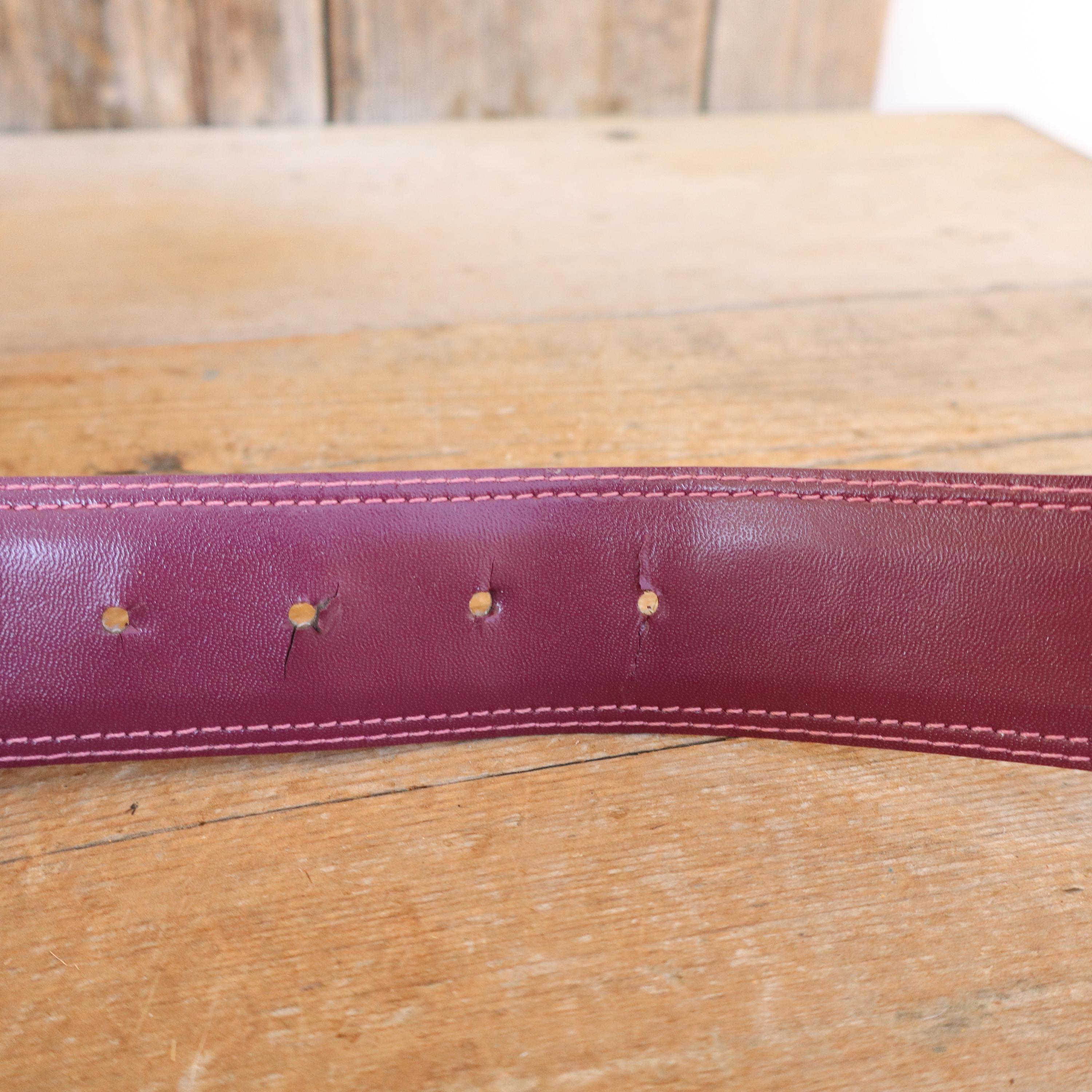 80s 90s Magenta Wide Snakeskin Belt | Snake Belt | Snakeskin 