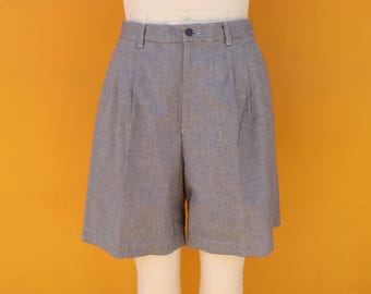 90年代チェック柄ショートパンツ 千鳥格子柄プリーツパンツ ショート