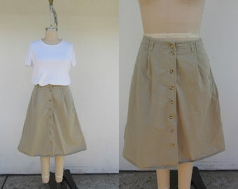 long khaki skirts etsy