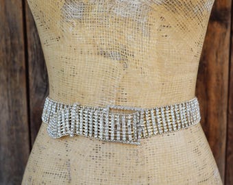 Silver tone chain waist belt jeweled accessory Buy Vintage Silver Tone Metal Charm Layered Chain Belt  main image 2