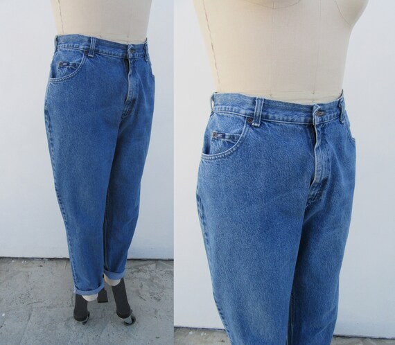 PLUS SIZE 90s High Waist Lee Jeans | Tapered Five… - image 6