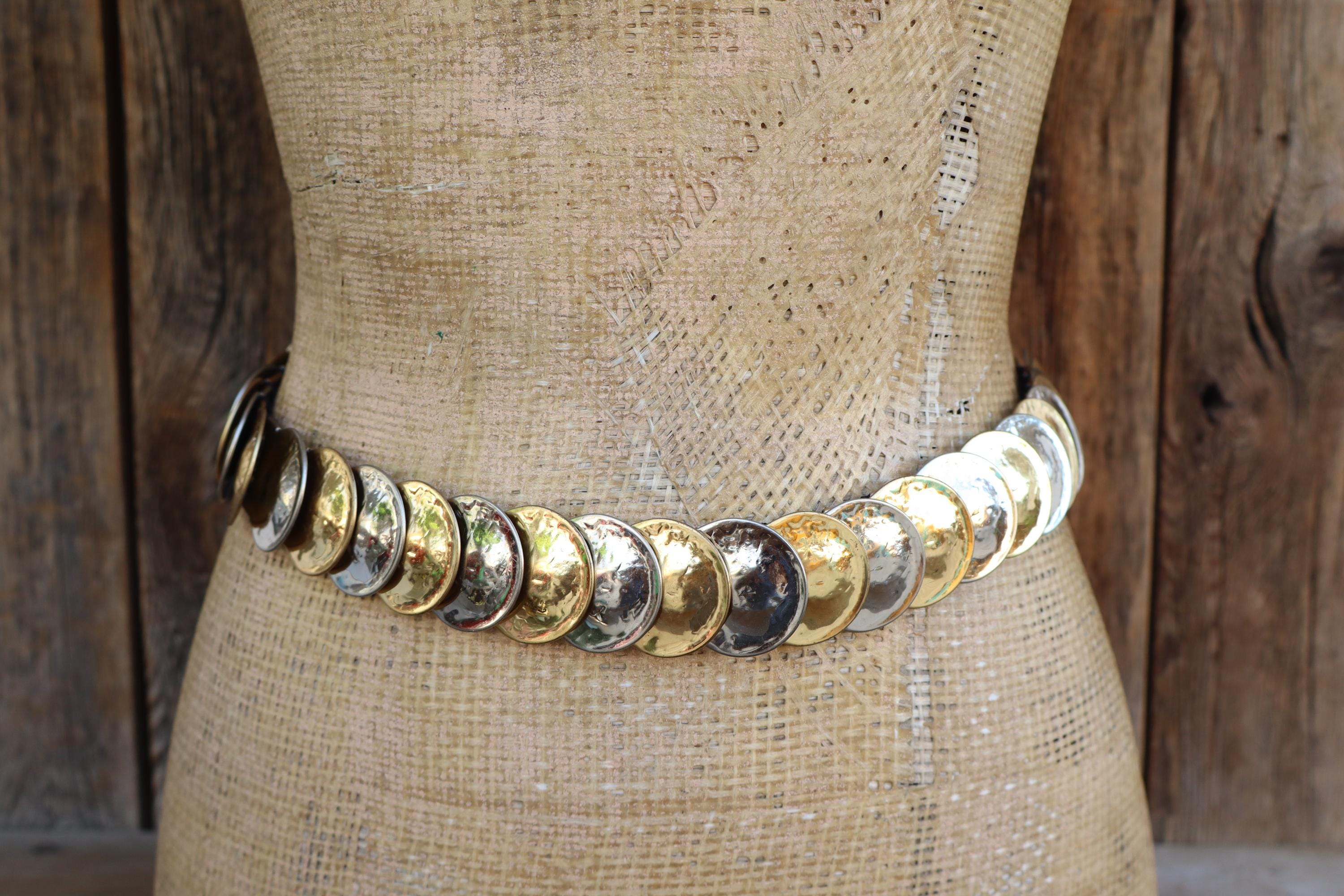 Gold Tone Metal Belt 26 - Etsy