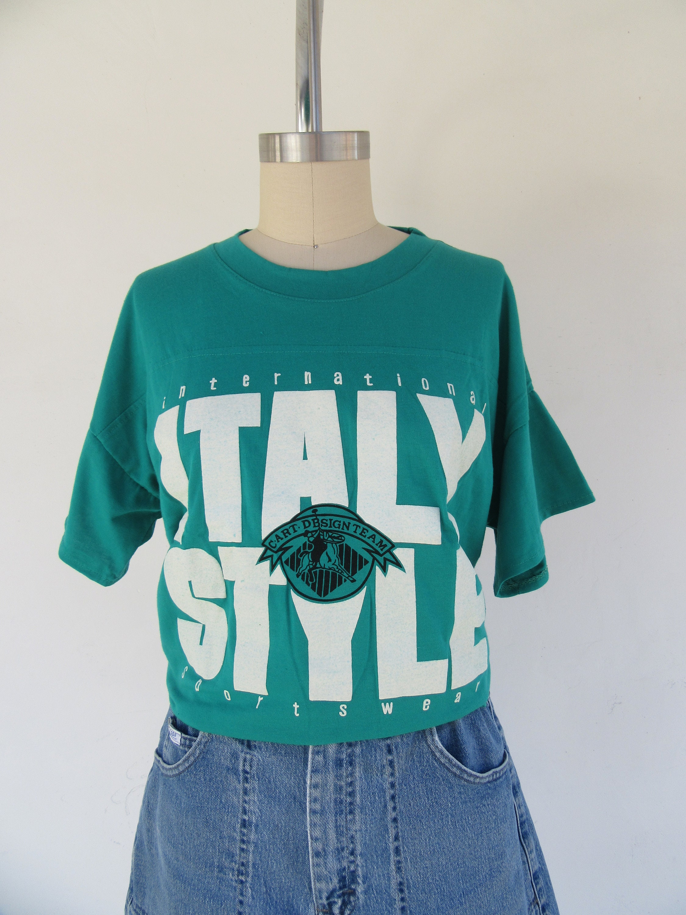 80年代コットンイタリアスタイルニットTシャツ | ボックスフィット1980 