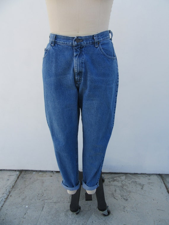 PLUS SIZE 90s High Waist Lee Jeans | Tapered Five… - image 2