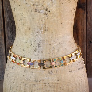 Woven Metallic Chain Link Waist Belt - Copper Tone FIORETTO Chain Belt for Women Metal Waist Belts Fashion Link  main image 2