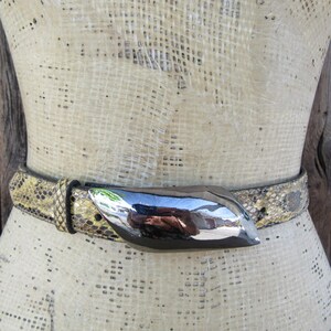 80s Snakeskin Belt | Snakeskin Waist Belt | Bold Statement  display picture 3