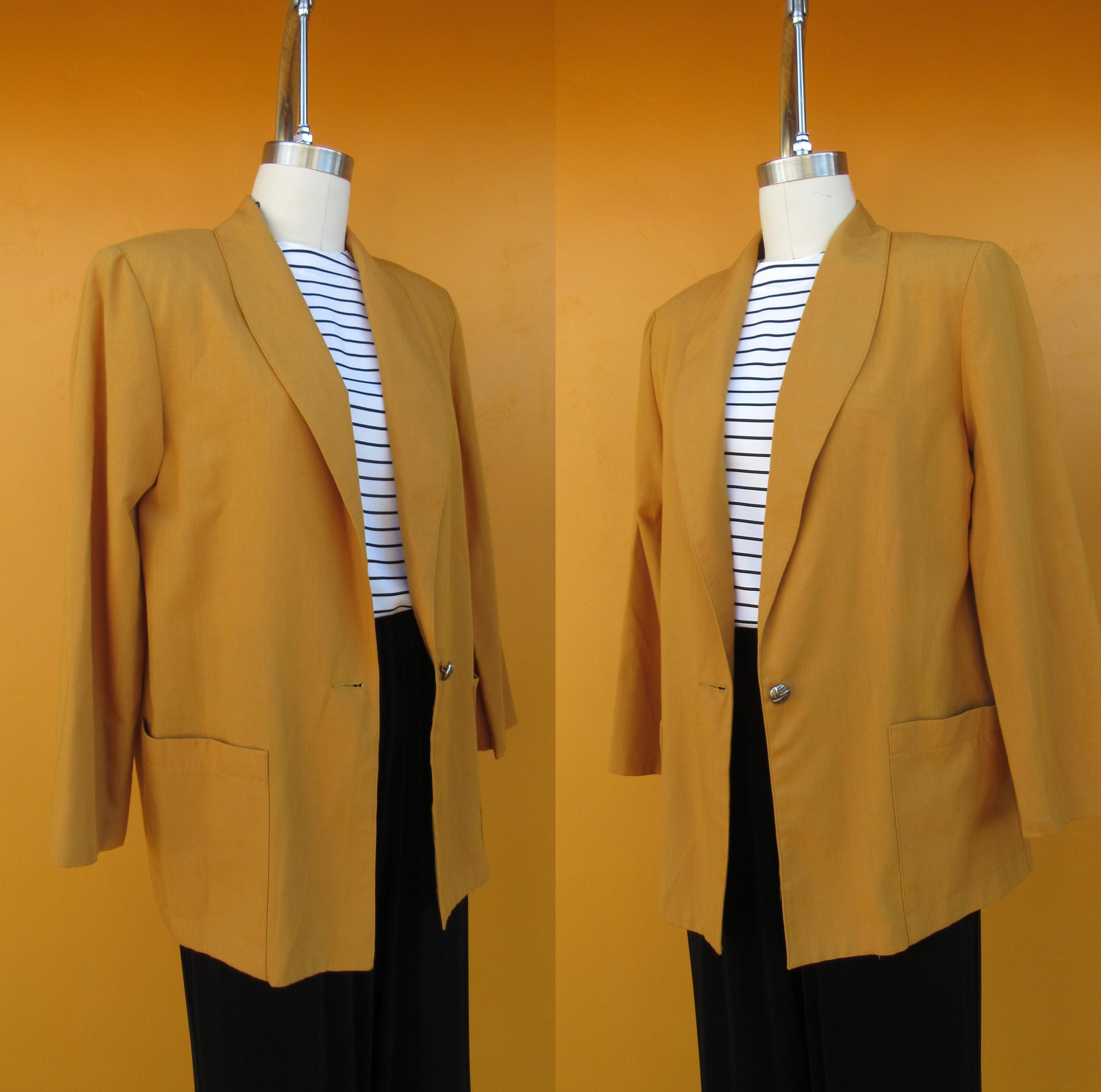 ジャケット・アウター 80s 90s \"M.Frattini\" linen blazer EURO VTG Jones New York Jacket Sz 8 NWT Beige Tan Lined Linen