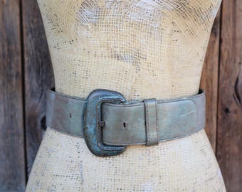 Vintage‎ Banana Republic Safari Brown Leather Belt Western Buckle Size 28 Vintage‎ Banana Republic Safari Brown Leather Belt Western  main image 3