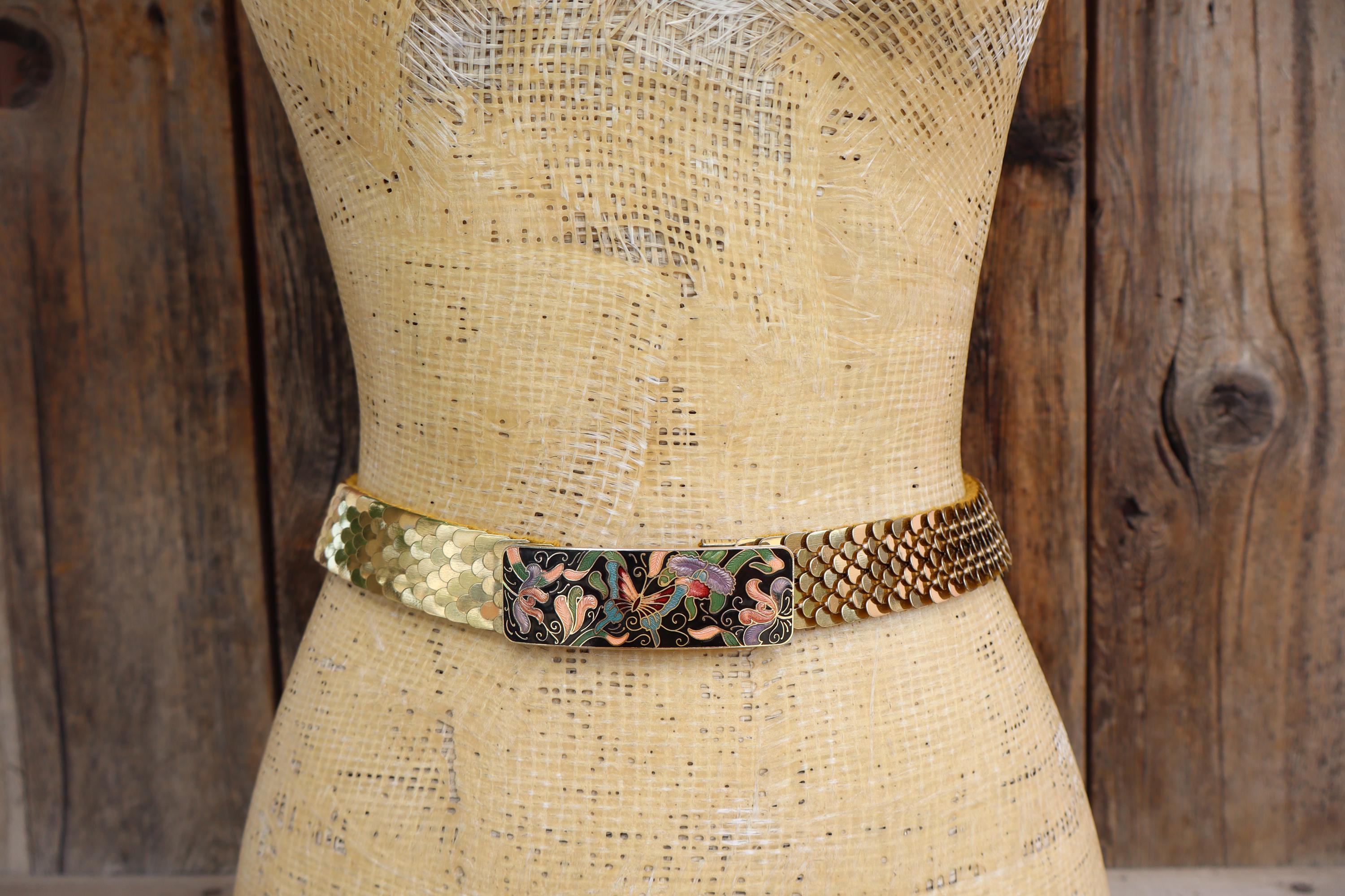 Euro vintage ゴールドカラー アンティーク メタルベルト Gold Tone Metal Belt 26 - Etsy