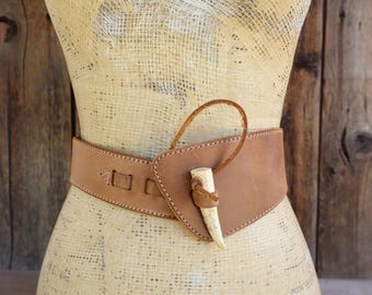 Banana Republic Ladies Wide Leather Belt| Italian Leather  display picture 1