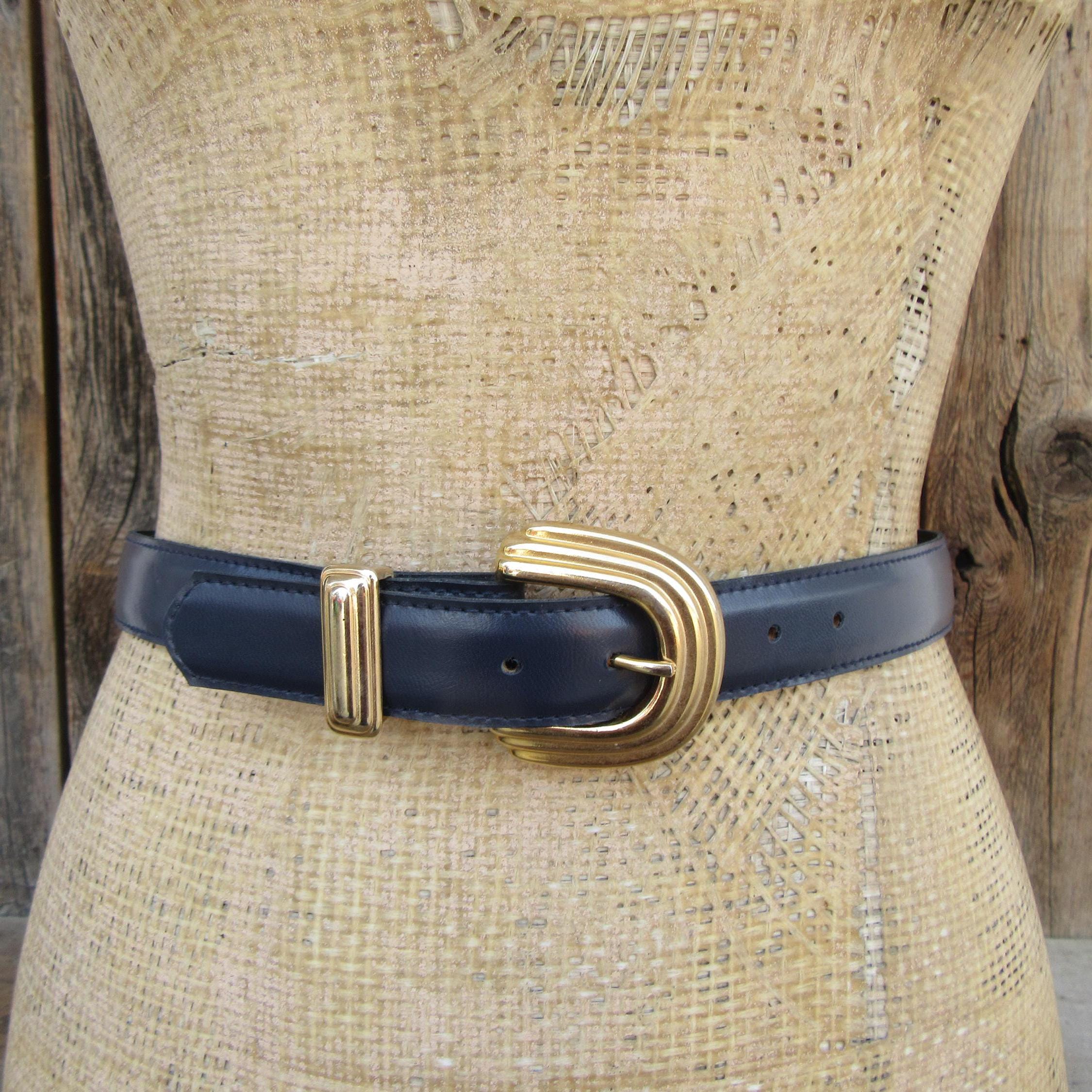 Navy Blue Vegan Belt - Etsy display picture 2