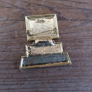 NOS 90s Chunky Gold Tone Novelty Y2K Computer Brooch Technology ...