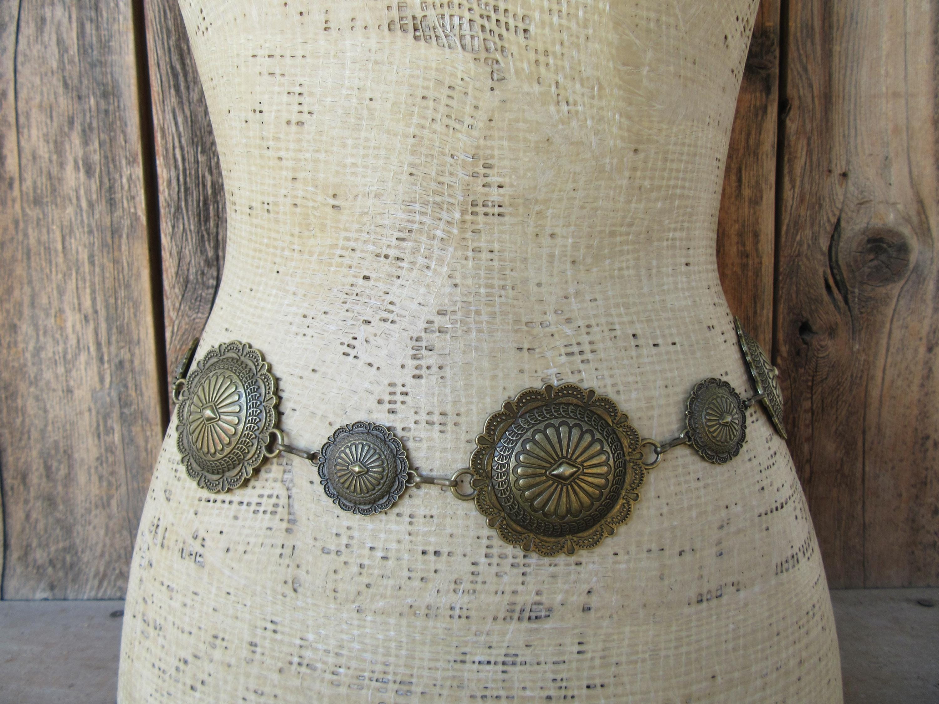 スペイン製【アンティーク魚飾金属盤】vergngene AUKtion19К Western Disk Belt - Etsy