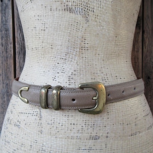 Vintage Dooney Bourke Thin All Weather Leather Belt L Tan Brass Duck Old Money Dooney & Bourke | Accessories | Vintage Dooney Bourke Thin  main image 3