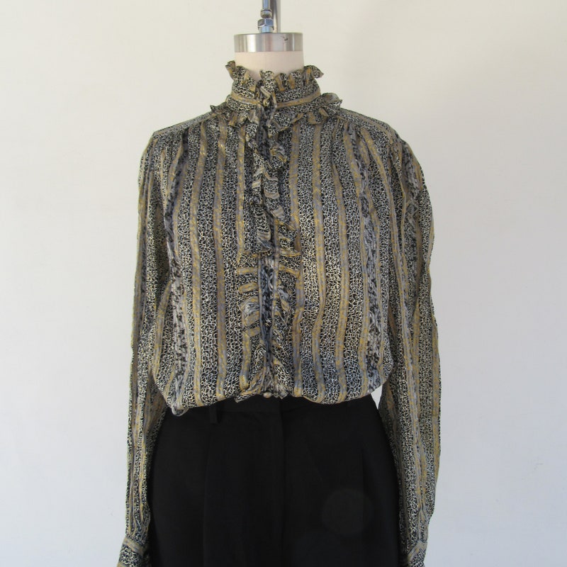 THE POET / Ruffle Neck Cotton Poplin Shirt