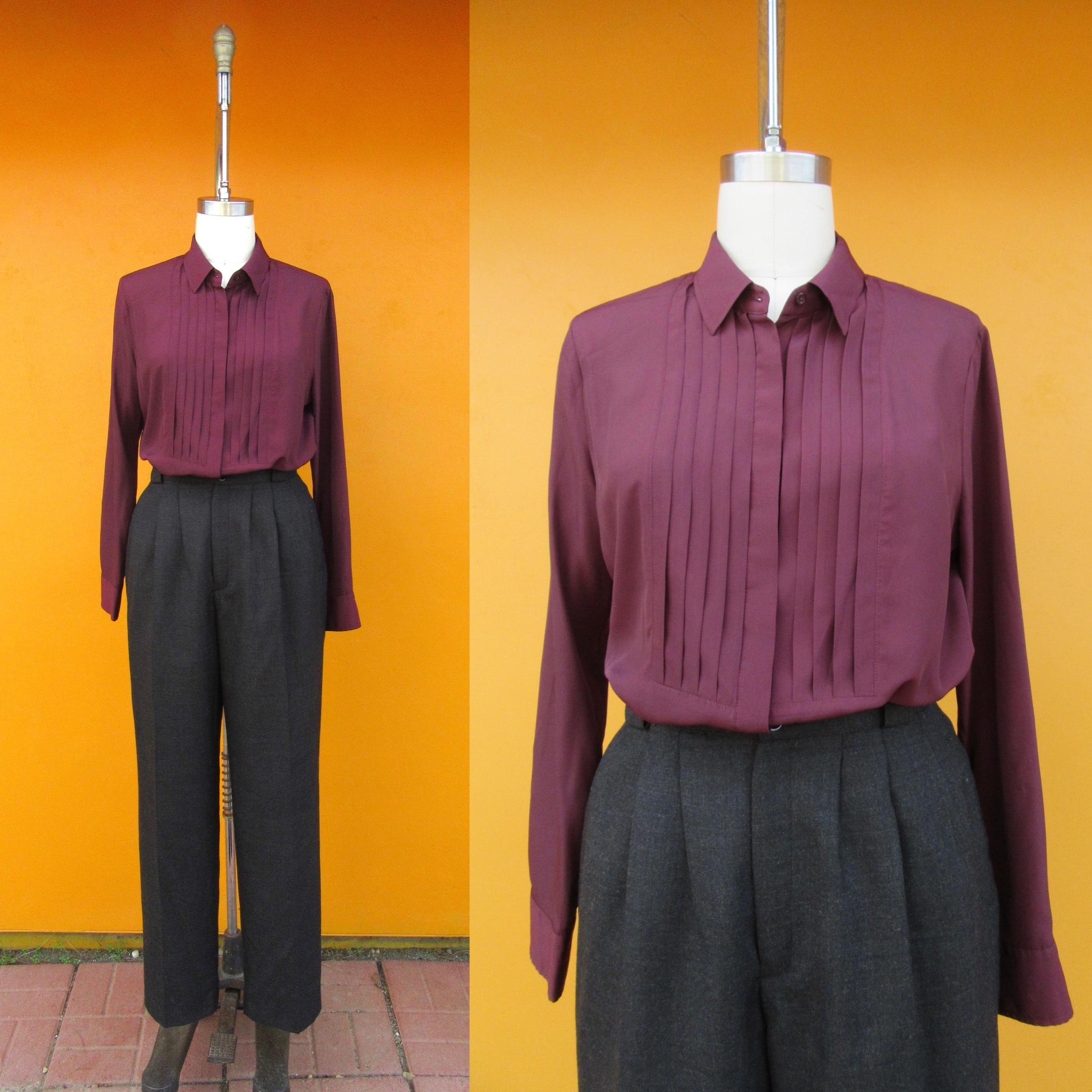 Pintuck Blouse - Etsy