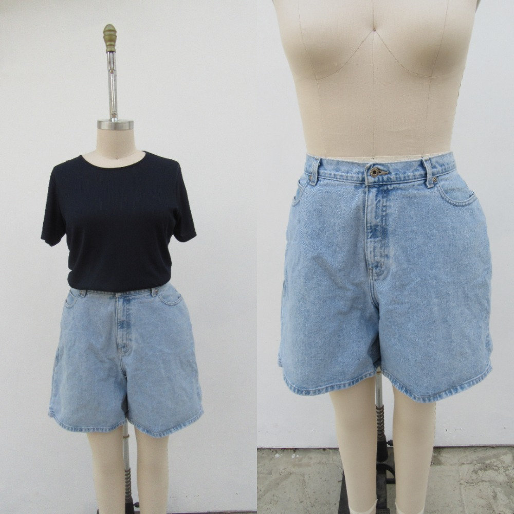 Pocket Jean Shorts High Waist 