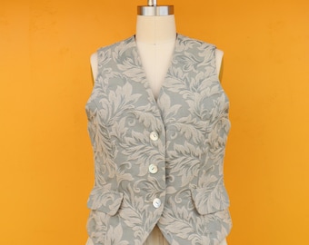 80s VERSE Vest Jacquard Baroque Vest 44 Size Renaissance Vest