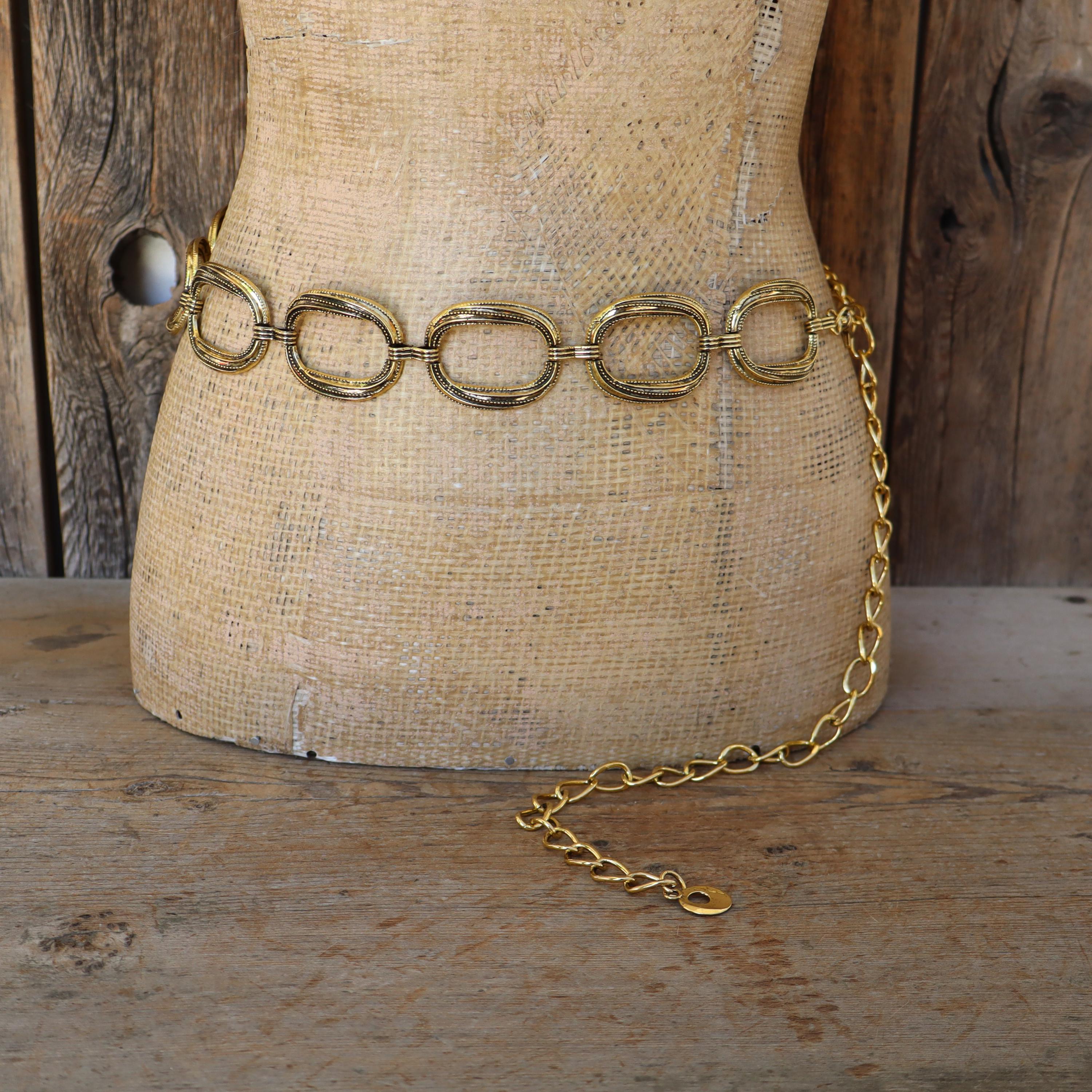 ヴィンテージ　チェーンベルト　ビンテージ Vintage chain belt - Etsy 日本