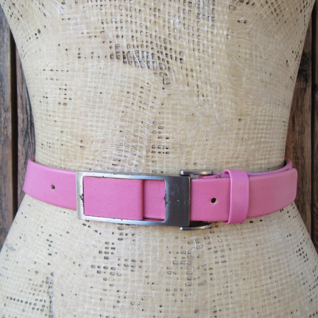 Vintage 80’s pink leather belt S M