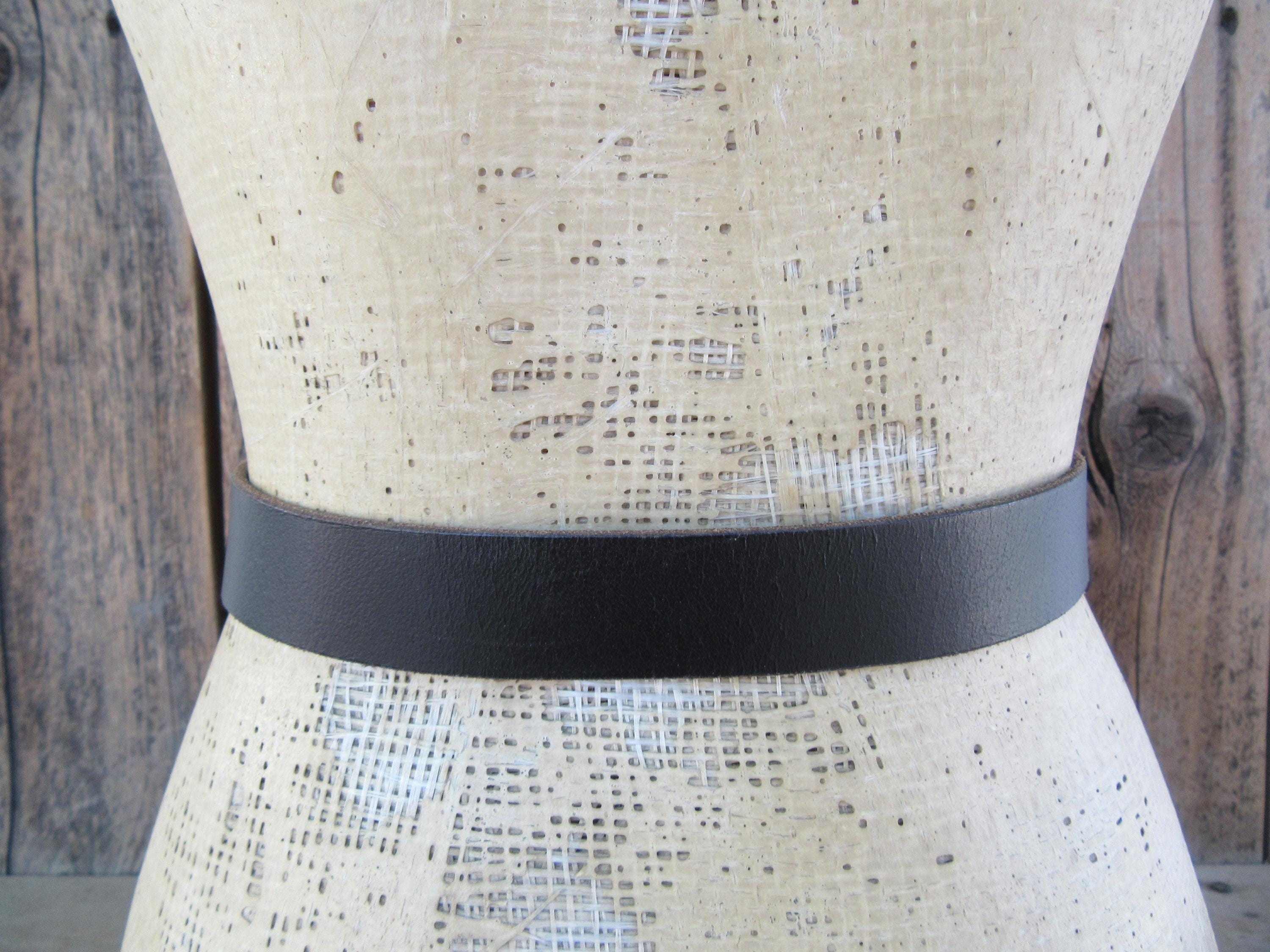 Retro Woven Black Minimalist Preppy Classic
 Y2K Leather Belt Y2K Archive Vintage Real Leather Wide Waist Belt main image 2