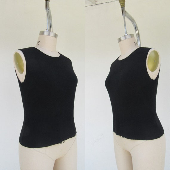 PLUS SIZE 90s Black Ribbed Sleeveless Knit Top Minimal Knit Ribbed Blouse Shirt  XL -  Canada