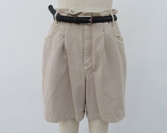 Vintage Hunt Club Navy Blue High Waisted Cotton Shorts
