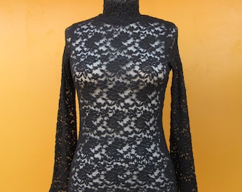 Blusa color Negra Años Y2K