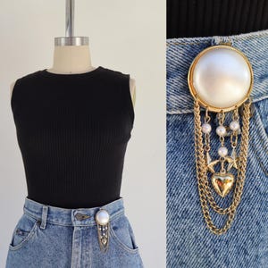 Vintage Cabochon Chain Belt - Etsy display picture 1