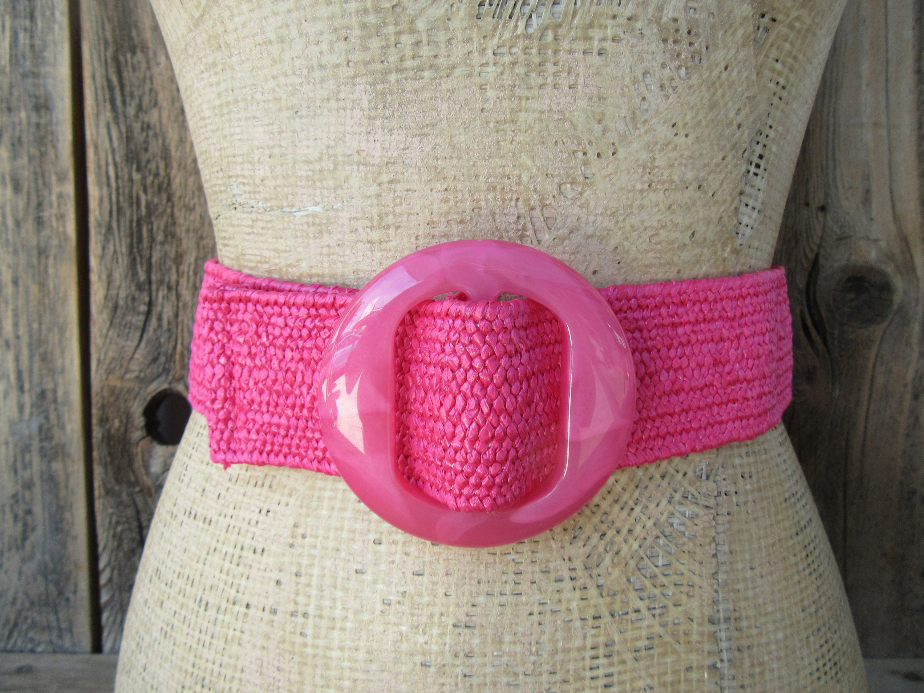 Thick pink belt top