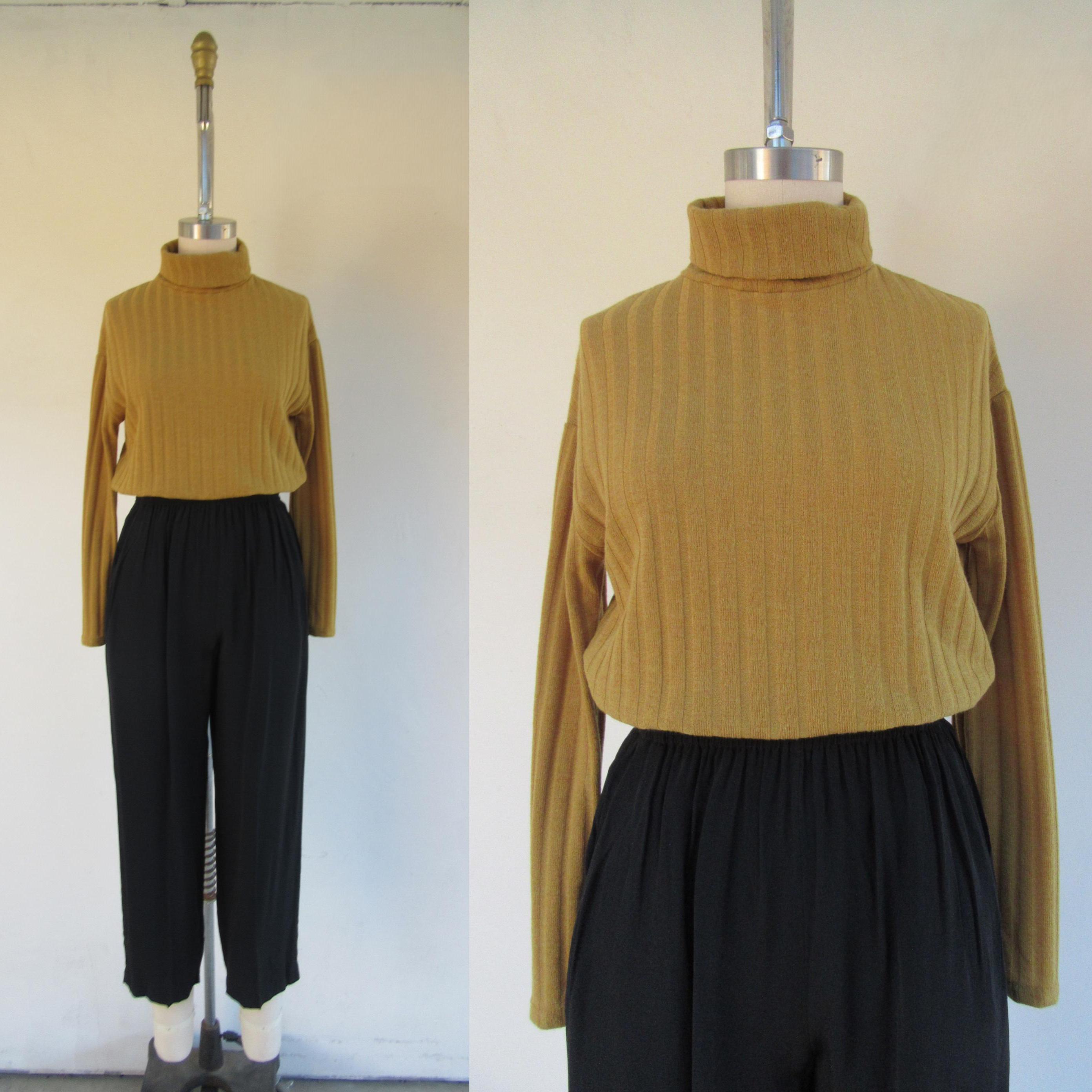 Mustard ribbed turtleneck hot sale