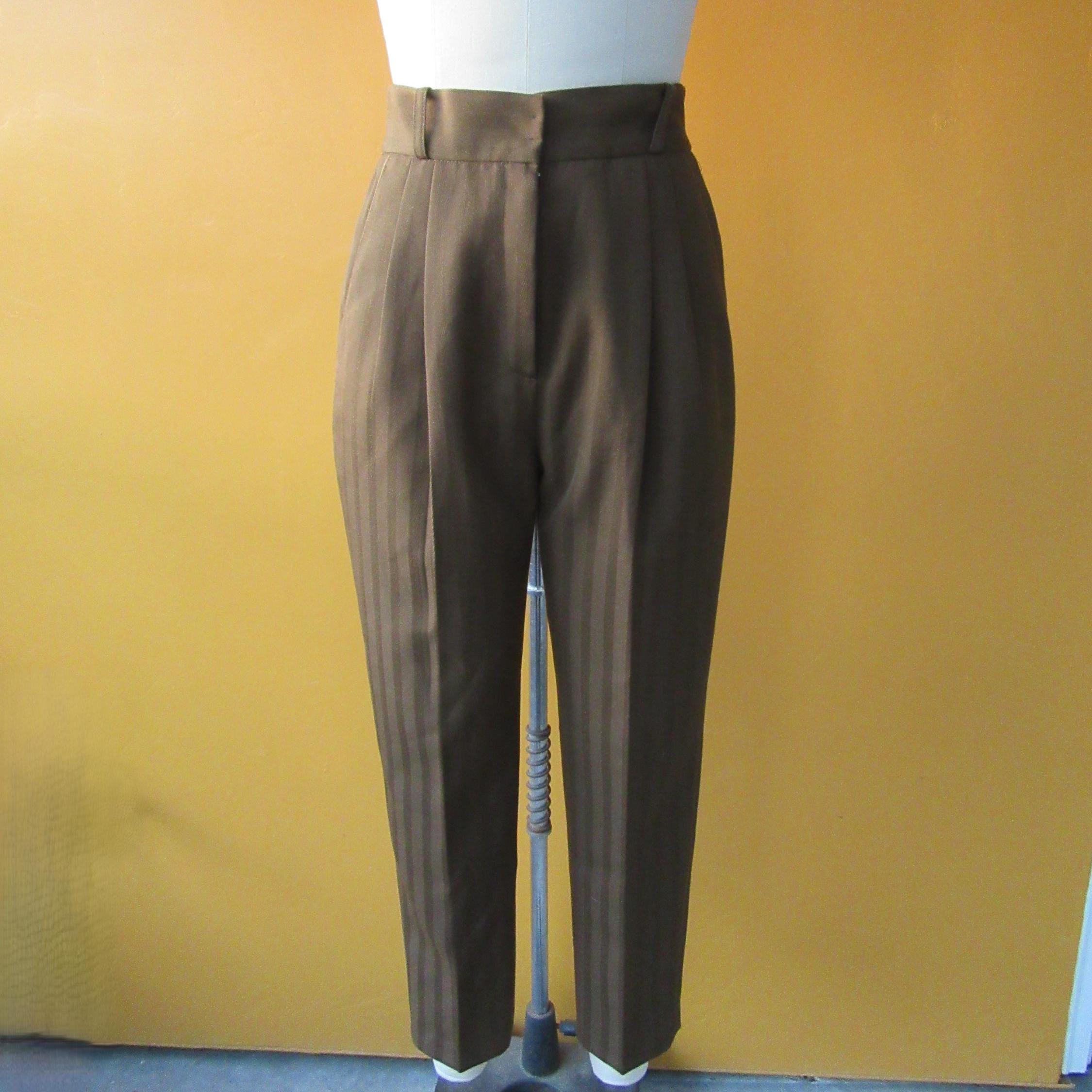 90s~ UNKNOWN stripe design wool slacks