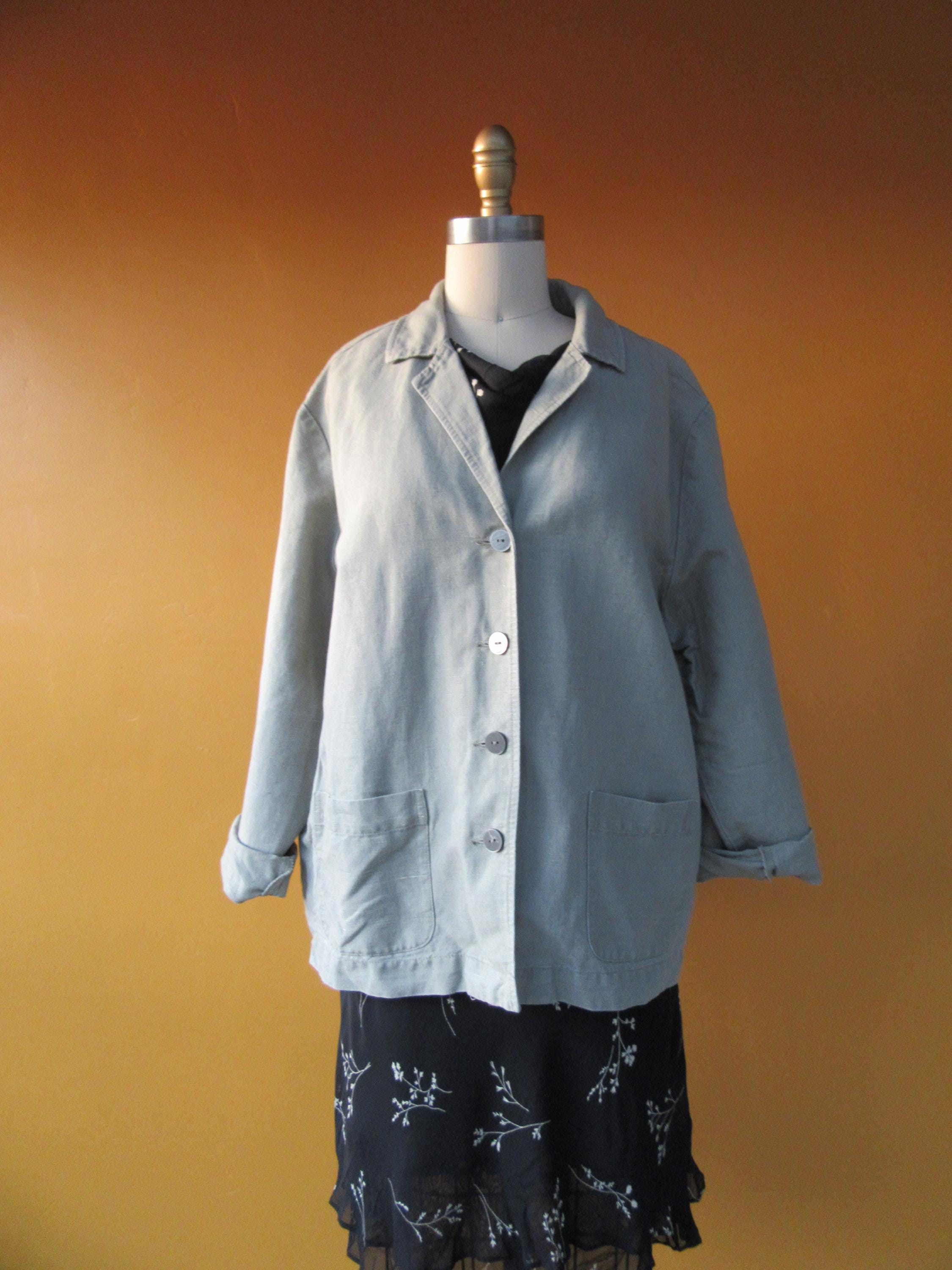 LIDNM RAYON かしきら LINEN CHORE JACKET S 