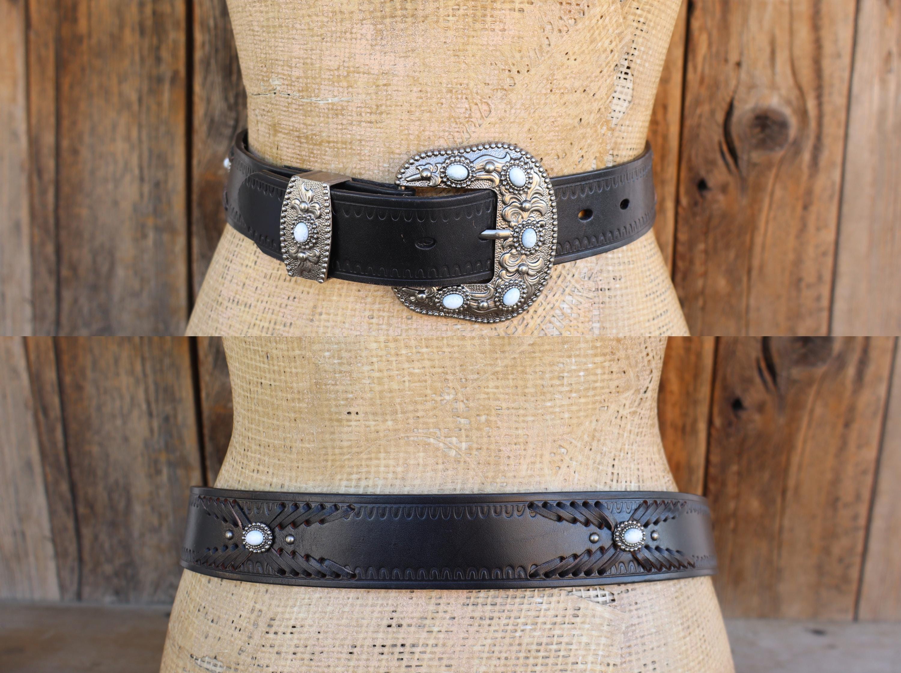 Vintage Handmade Whipstitch Leather Belt Top Shelf Artisan  main image 4
