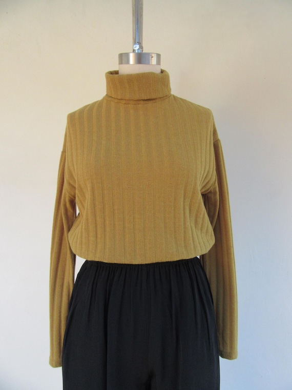 Mustard ribbed turtleneck best sale
