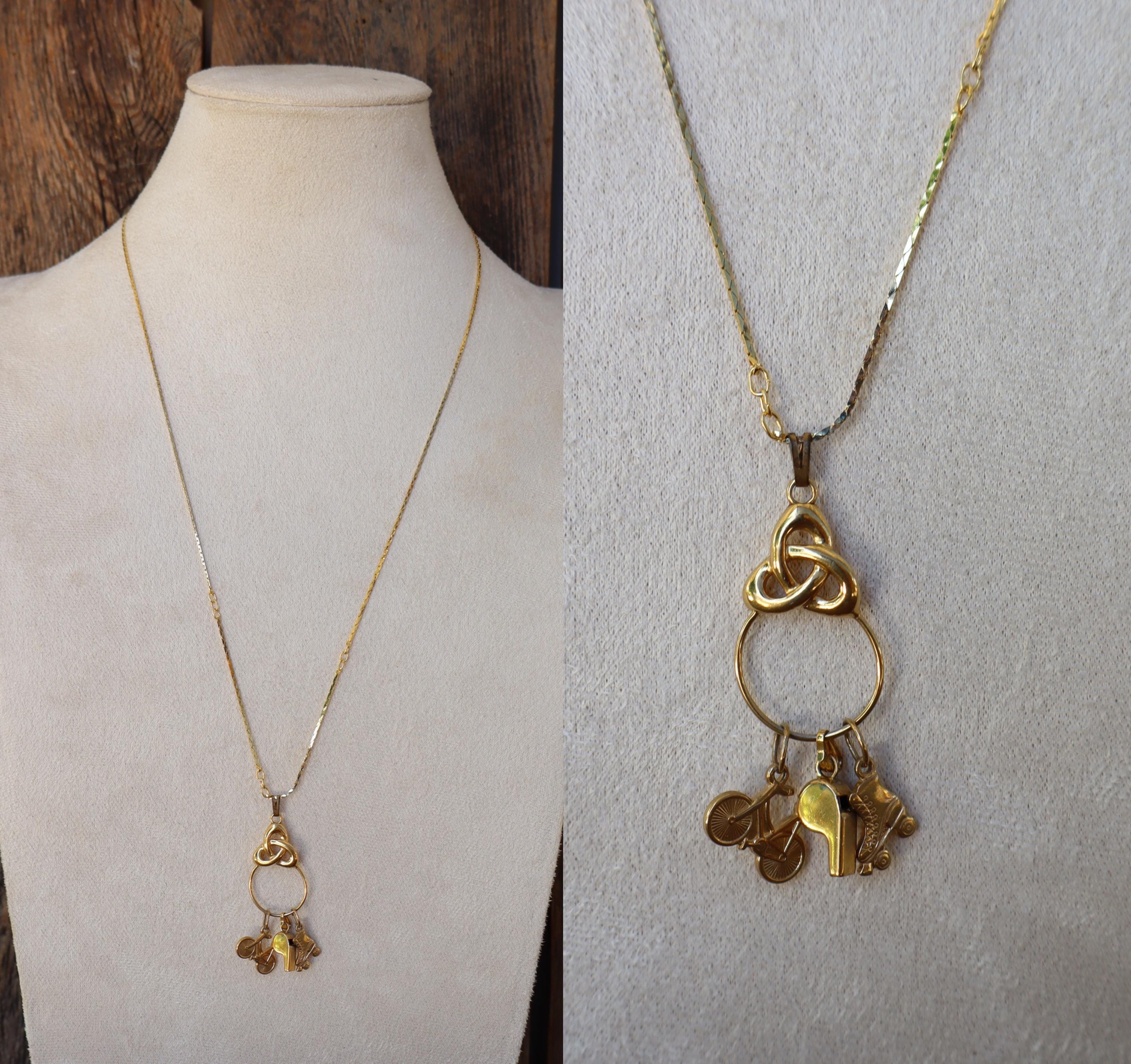 MONET 80s Gold Chain and Infinity Knot Charm Holder | Roller