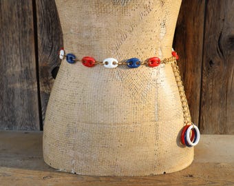 90s Silver Tone Ring Chain Belt | Chaink Link Belt  display picture 2