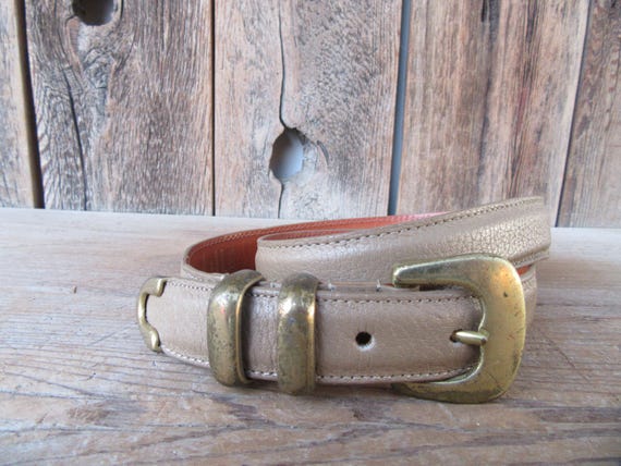 80s 90s Dooney and Bourke Taupe Pebbled Leather Ranger  display picture 3