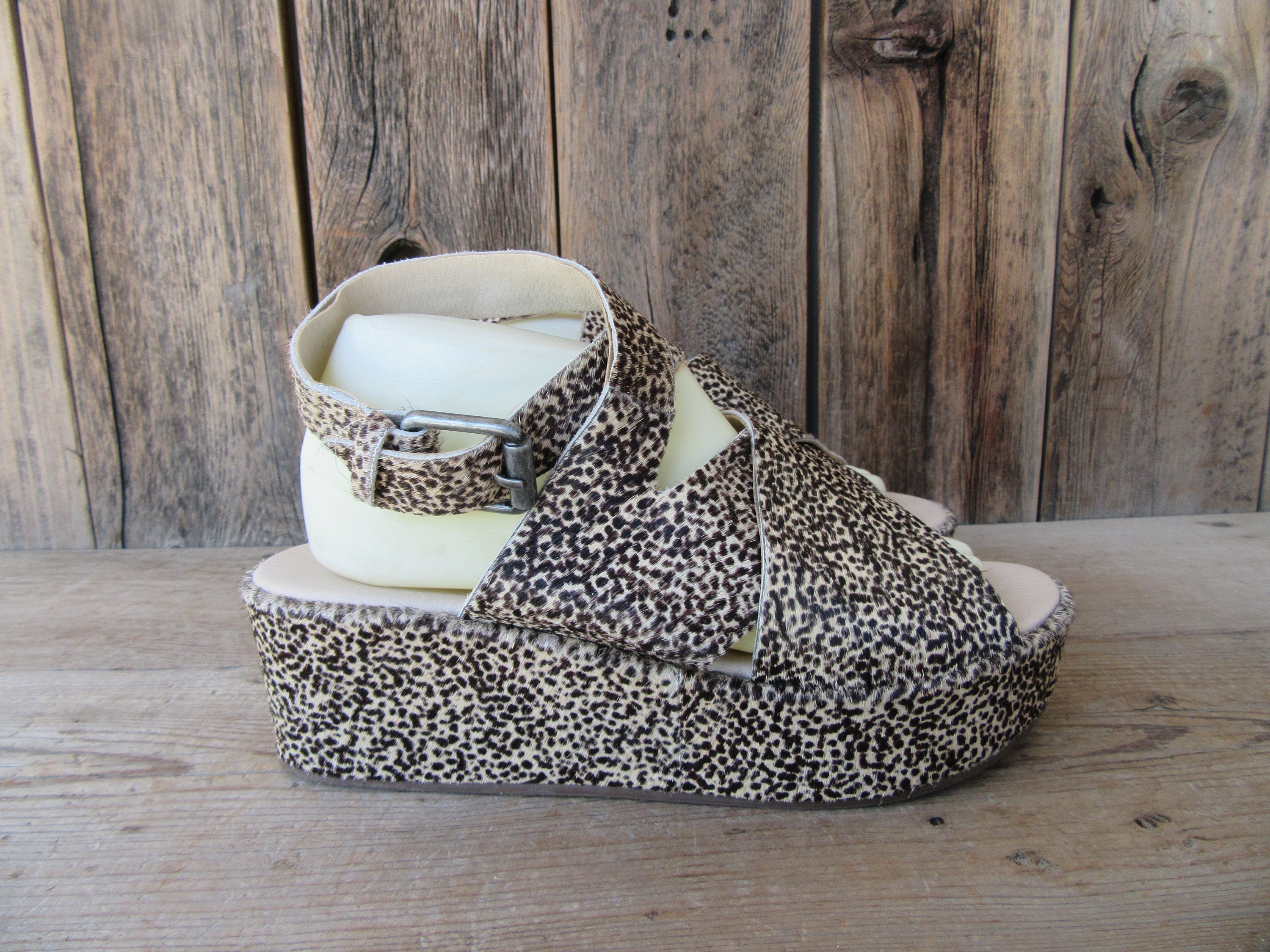 Animal print hotsell wedge sandal