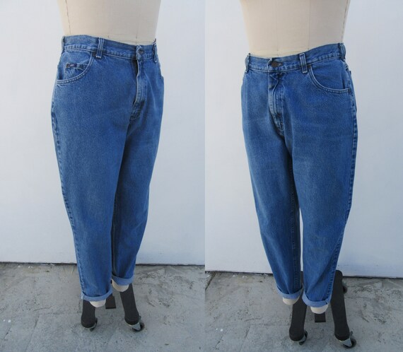 PLUS SIZE 90s High Waist Lee Jeans | Tapered Five… - image 4