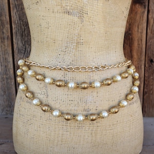Pearl Chain Belt 80s - Etsy display picture 2