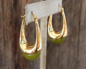 6996アンティークピアスイヤリングゴールド大ぶりフラワーシフォン