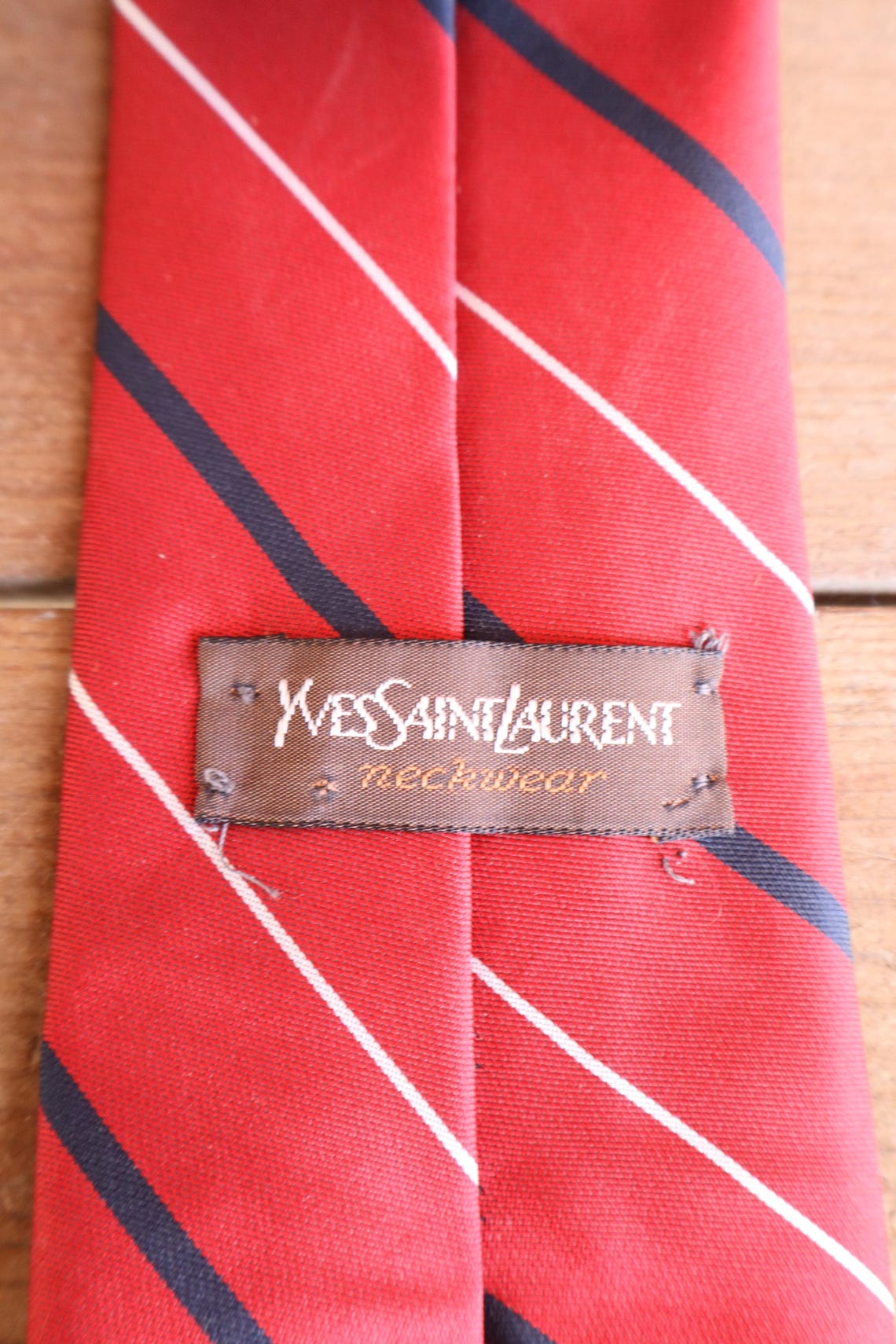 Ysl Necktie Rabbit 80s YSL Yves Saint Laurent Vintage 100% Silk 3