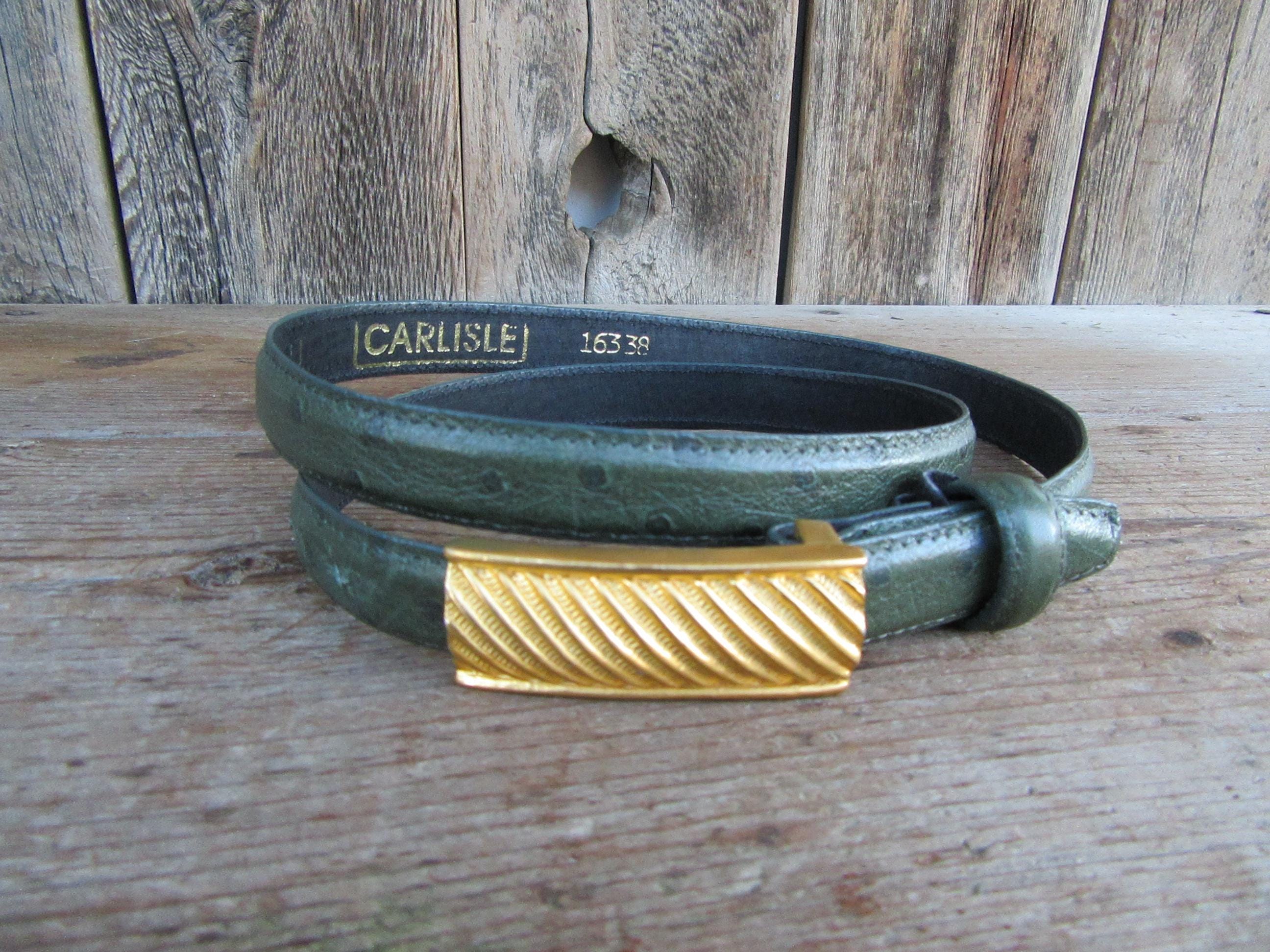 Carlisle Skinny Croc Embossed Leather Belt Saint Laurent YSL Croc-Embossed Skinny Belt | Neiman Marcus main image 4
