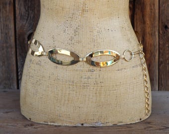 80s Two-Tone Artisan Floral Medallion Belt - Silver and Gold Accent MZ Womens Vintage 90s Leather Belt Size S White Western  main image 2
