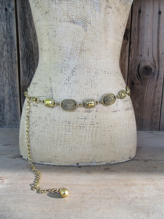 90年代ゴールドトーンメタルチェーンベルト | ディスクベルト  