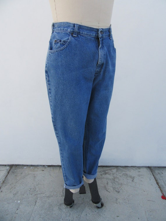PLUS SIZE 90s High Waist Lee Jeans | Tapered Five… - image 5