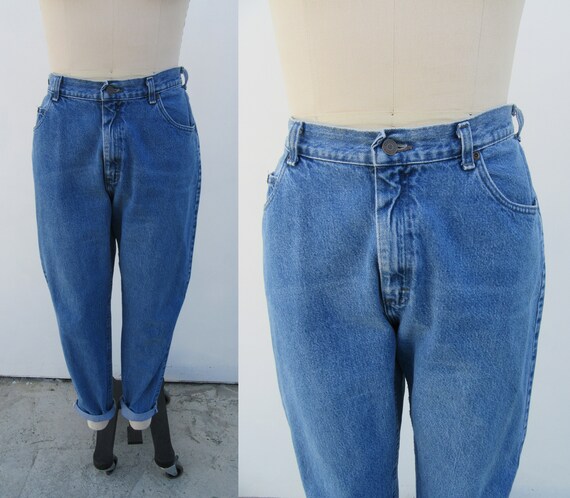 PLUS SIZE 90s High Waist Lee Jeans | Tapered Five… - image 3