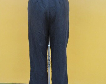 90s Black High Waist Wide Leg Pleated Trousers | Officecore Pants