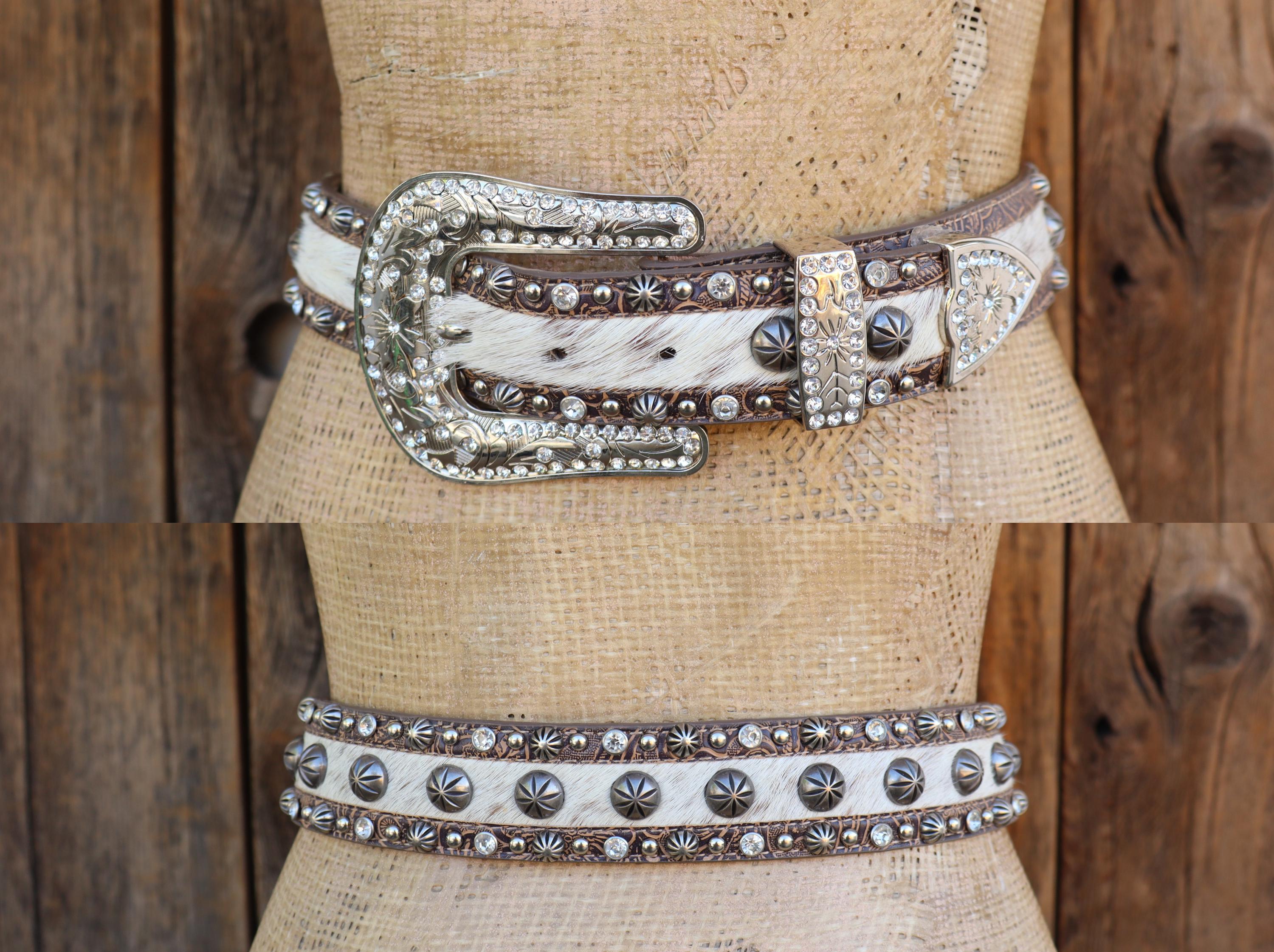 Rhinestone Concho Belt - Etsy